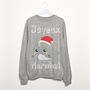 Joyeux Narwhal Women's Christmas Sweatshirt, thumbnail 4 of 5