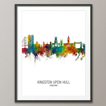 Kingston Upon Hull Skyline Portrait Print And Canvas, 3 of 5