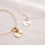 Freshwater Pearl And Double Heart Personalised Bracelet, thumbnail 2 of 12