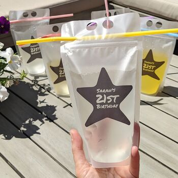 Personalised Reusable Drinks And Cocktail Pouches, 7 of 9
