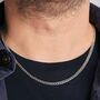 Sterling Silver Curb Chain Necklace 20 Inch, thumbnail 4 of 5