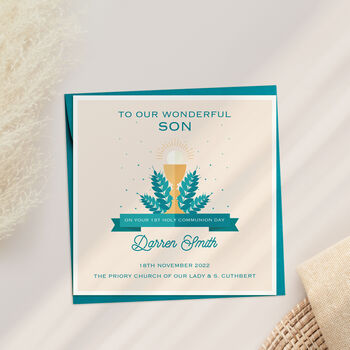 Personalised Chalice Communion Card, 2 of 3