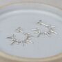 Sterling Silver Sun Hoops, thumbnail 3 of 4