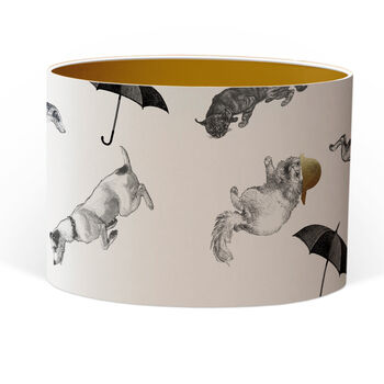 Raining Cats And Dogs Hand Gilded Lampshade, 4 of 6