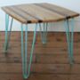 Hairpin Leg Coffee Table Solid Ash Oak Walnut Stripe, thumbnail 1 of 10