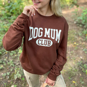 Dog Mum Club University Style Slogan Sweatshirt, 4 of 12