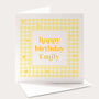 Personalised Butter Yellow Birthday Card, thumbnail 1 of 4