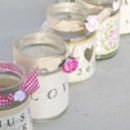 Personalised Recycled Jam Jar Candle Holders By Abigail Bryans Designs ...