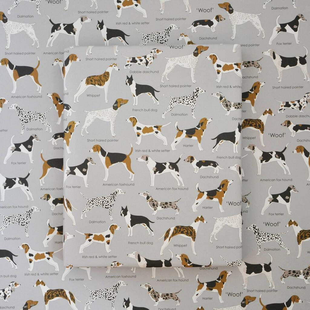 Dog Print Wrapping Paper By Elvira Van Vredenburgh Designs