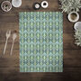 Interwoven Trees Sage Green Tea Towel | 100% Cotton | Made In England, thumbnail 4 of 12