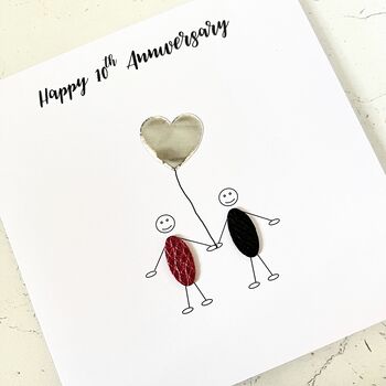 Personalised 10th Wedding Anniversary Card, 5 of 7