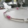 Pink Tourmaline And Moonstone Bracelet, thumbnail 2 of 5