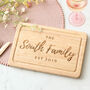 Personalised Family Chopping Board Gift For New Home, thumbnail 1 of 6