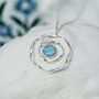 Spiral Blue Fire Opal Necklace, thumbnail 1 of 6