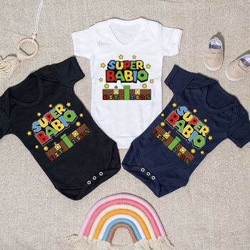 Super Daddio And Matching Child Gaming T Shirt Set, 7 of 7