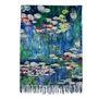 Water Lilies By Monet Winter Wool Mix Scarf, thumbnail 3 of 6