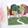 Colourful Trees Print, thumbnail 4 of 4