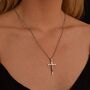 Crucifix Handmade Stainless Steel Necklace, thumbnail 1 of 5