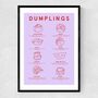 Dim Sum Dumplings A3 Print, thumbnail 1 of 3