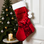 Personalised Stag Red Stocking, thumbnail 1 of 4