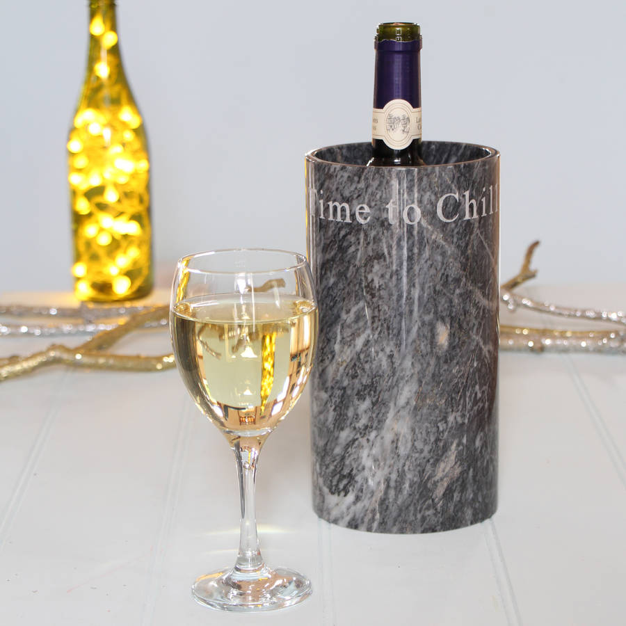 'Time To Chill' Marble Wine Cooler By Marbletree