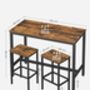 Brown Breakfast Table Set With Bar Chairs For Kitchen, thumbnail 5 of 6