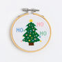 Ho Ho Ho Christmas Tree Cross Stitch Kit Three Inch Hoop, thumbnail 3 of 5