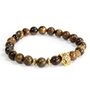 Gold Plated Tigers Eye Charm Gemstone Bracelet, thumbnail 1 of 2