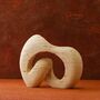 Hand Carved Travertine Wave Sculpture, thumbnail 1 of 2