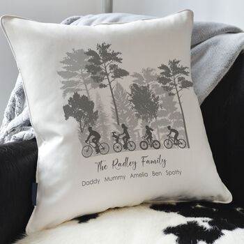 Personalised Cycle Family Cushion, 4 of 6