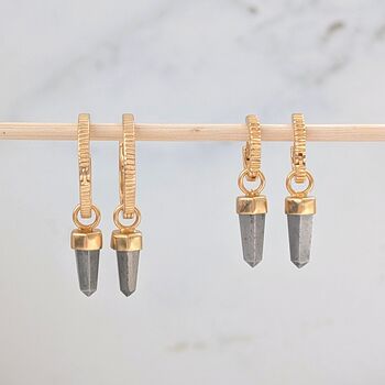 The En Pointe Pyrite Earrings, 5 of 8