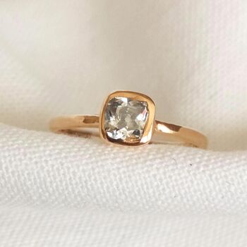 Cushion Cut Natural Diamond Ring On 18ct Gold, 2 of 5