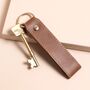 Men's Leather Wallet And Keyring Gift Set In Tan, thumbnail 2 of 6