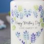 Personalised Happy Mother's Day Floral Heart Candle, thumbnail 3 of 11