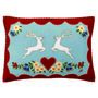 Wool Edelweiss Deer Cushion With Hand Embroidery, thumbnail 2 of 3