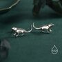Sterling Silver Tiny Bearded Dragon Stud Earrings, thumbnail 4 of 12