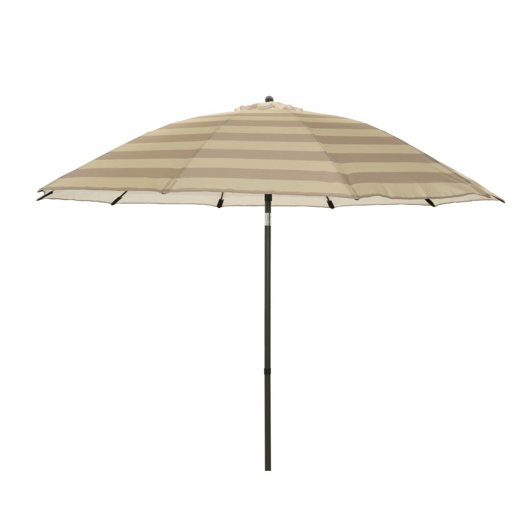 Nautical Stripe Parasol In Blush And Sand, 1 of 2