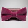 Velvet Bow Tie In Rose Pink, thumbnail 1 of 2