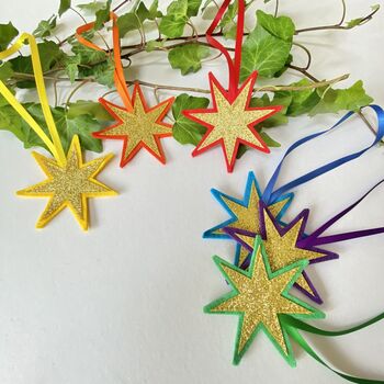 Star Shaped Rainbow Decoration Set, 4 of 7