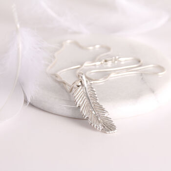 Memorial Ashes Feather Silver Pendant, 4 of 6