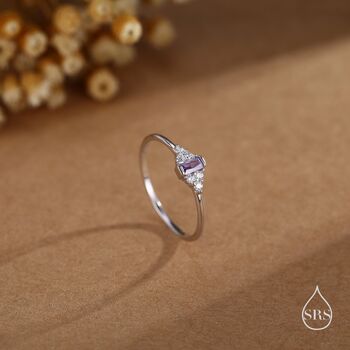 Vintage Inspired Lilac Purple Cz Ring, 6 of 12