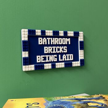 Lego Compatible Toilet Humour Door Sign, 2 of 3
