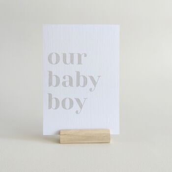 Mini Neutral Nursery Prints With Stands, 9 of 12
