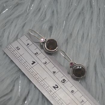 Smoky Quartz Earrings: Brown Gemstone Jewelry, 3 of 6