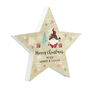 Personalised Gonk Wooden Star Christmas Ornament, thumbnail 4 of 4
