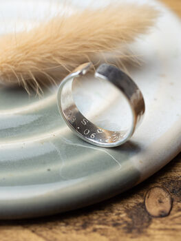 Men's Secret Message Sterling Silver Adjustable Ring, 2 of 7