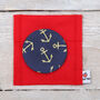 Nautical Anchor Fabric Handbag Mirror, thumbnail 2 of 5