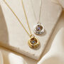 Mini Baby Names Birthstone Charm Necklace, thumbnail 3 of 9