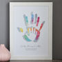 Personalised Daddy, Mummy And Child's Handprint Print, thumbnail 1 of 6