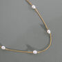 Gold Filled Pearl Chain Necklace, thumbnail 3 of 10